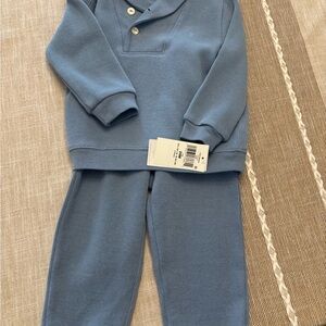 Blue Button-Up Baby Outfit